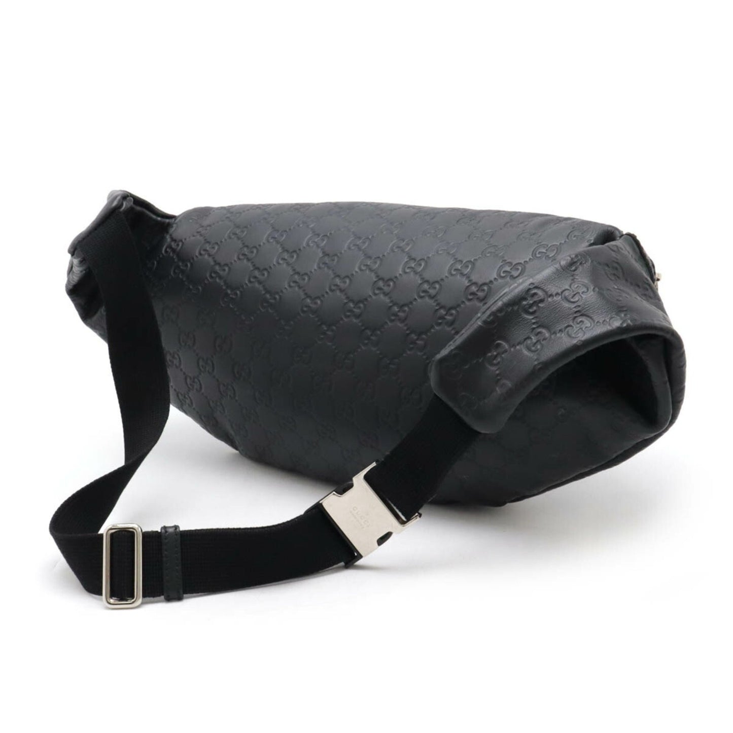 Gucci Black Leather Guccissima
