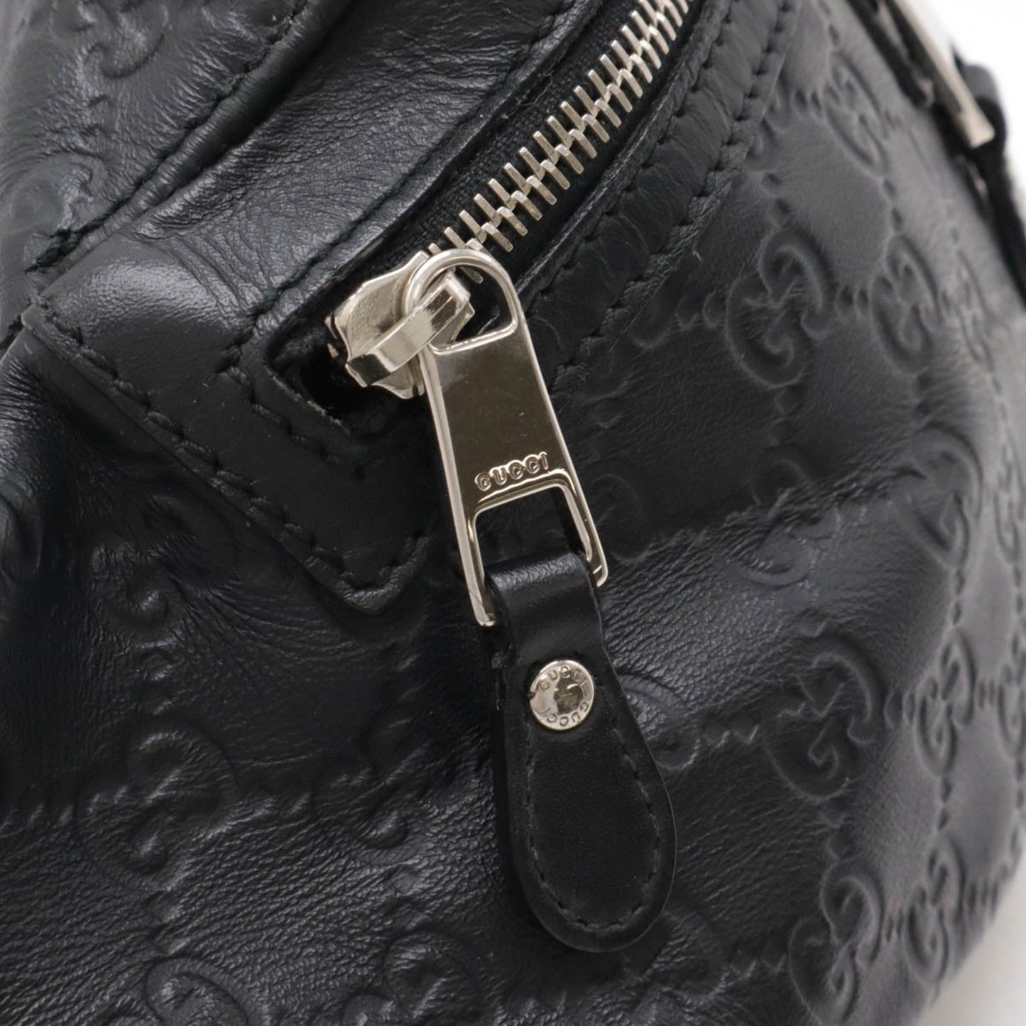 Gucci Black Leather Guccissima
