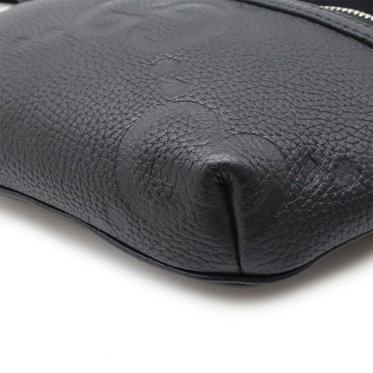 Gucci Black Leather Gg Jumbo