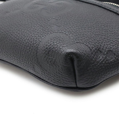 Gucci Black Leather Gg Jumbo
