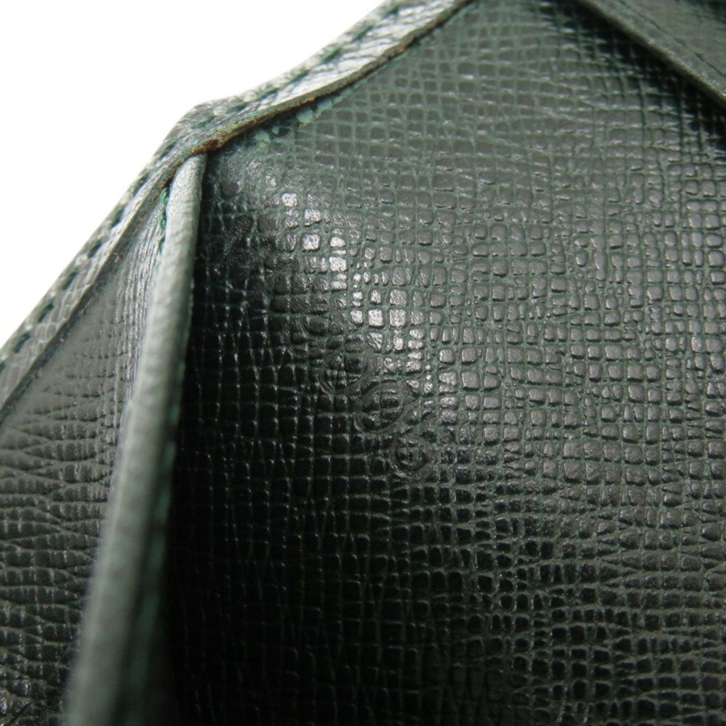 Louis Vuitton Green Leather Porte Carte Credit