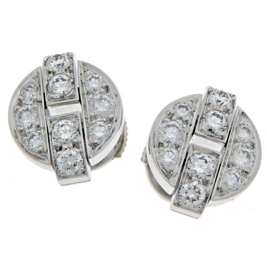 Cartier Silver White Gold Earring