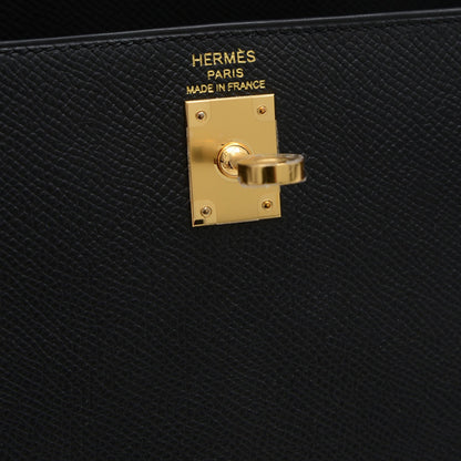 Hermès Black Leather Kelly 25