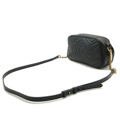 Gucci Black Leather Gg Marmont