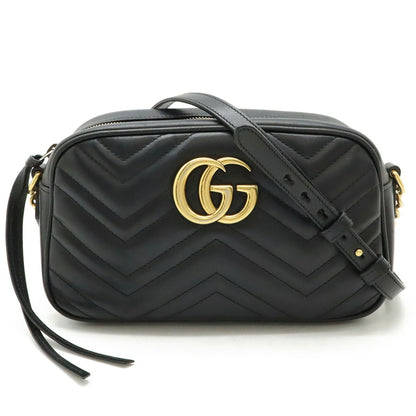Gucci Black Leather Gg Marmont