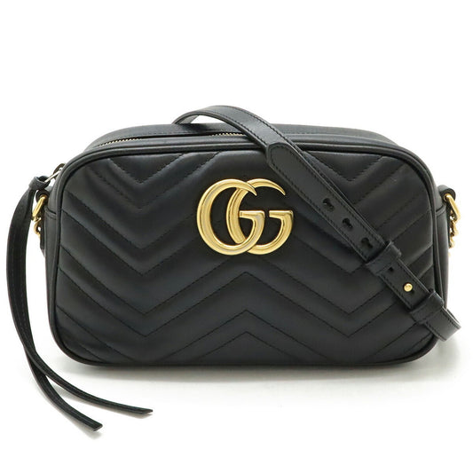 Gucci Black Leather Gg Marmont