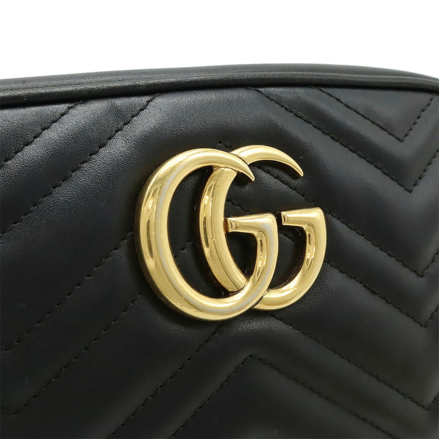 Gucci Black Leather Gg Marmont