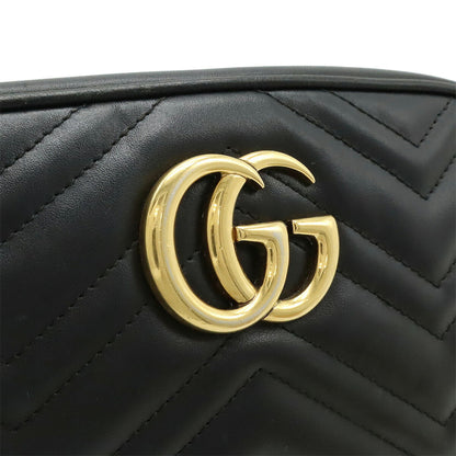 Gucci Black Leather Gg Marmont