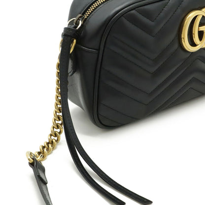 Gucci Black Leather Gg Marmont