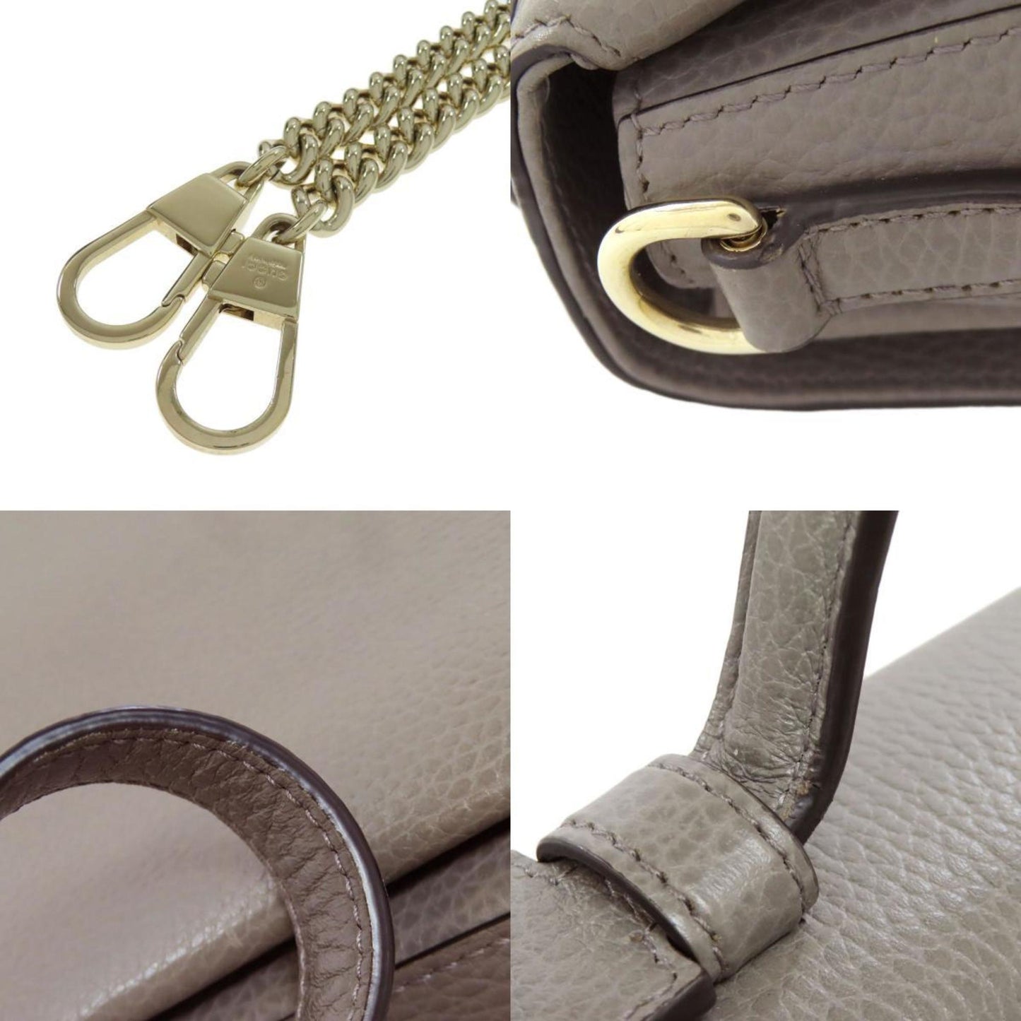 Gucci Gray Leather Dollar