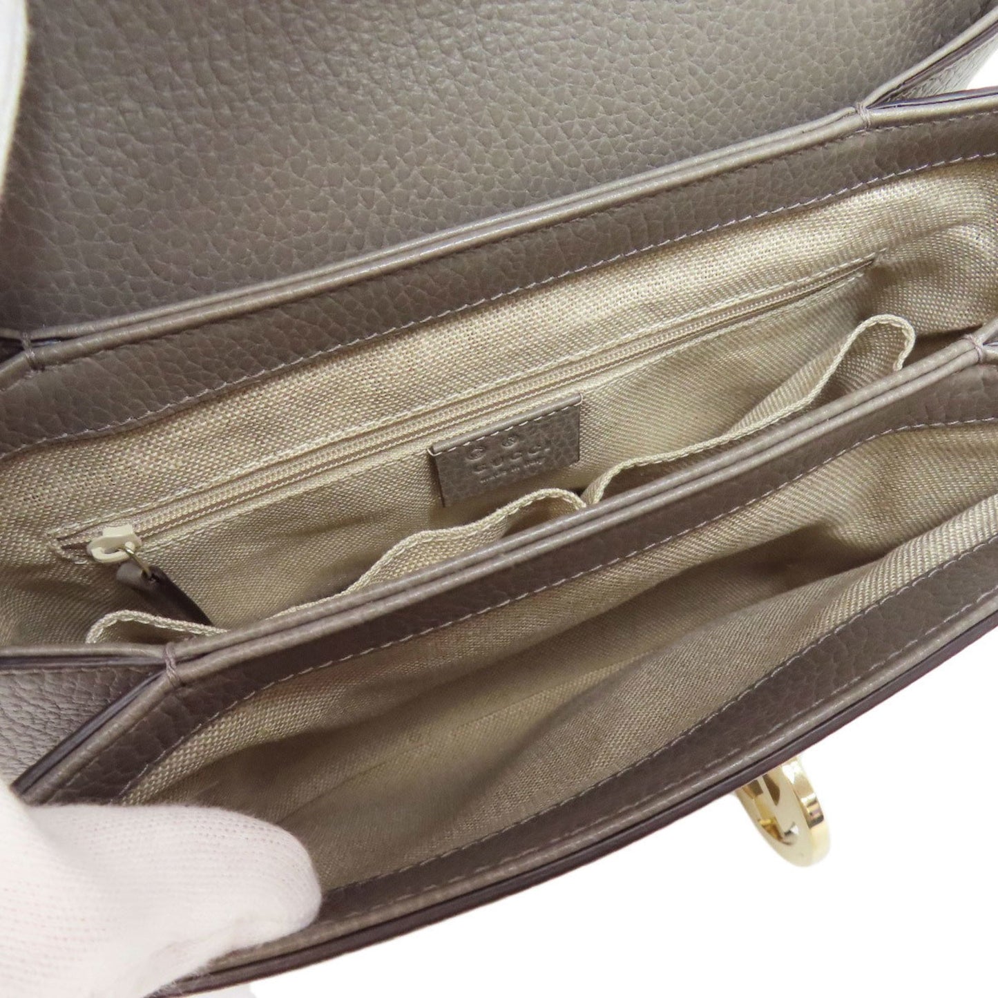 Gucci Gray Leather Dollar