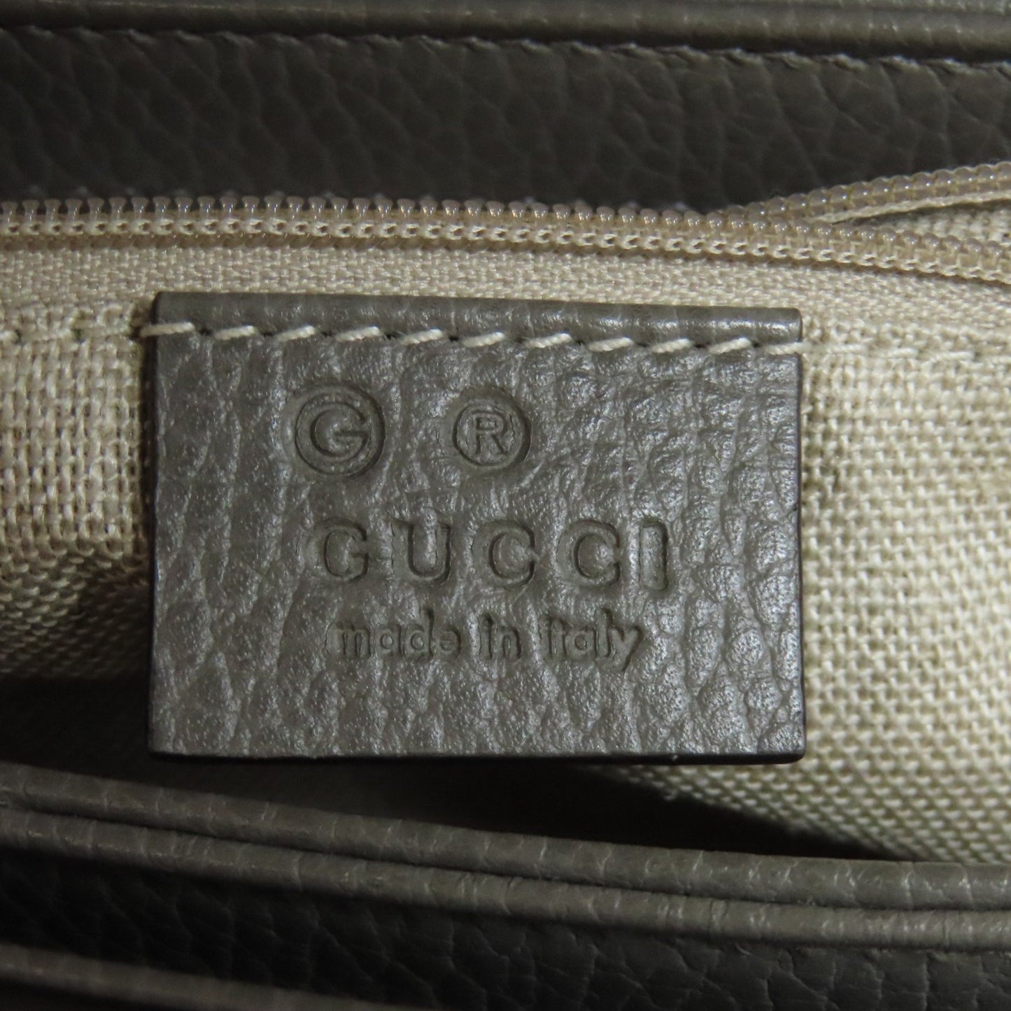 Gucci Gray Leather Dollar
