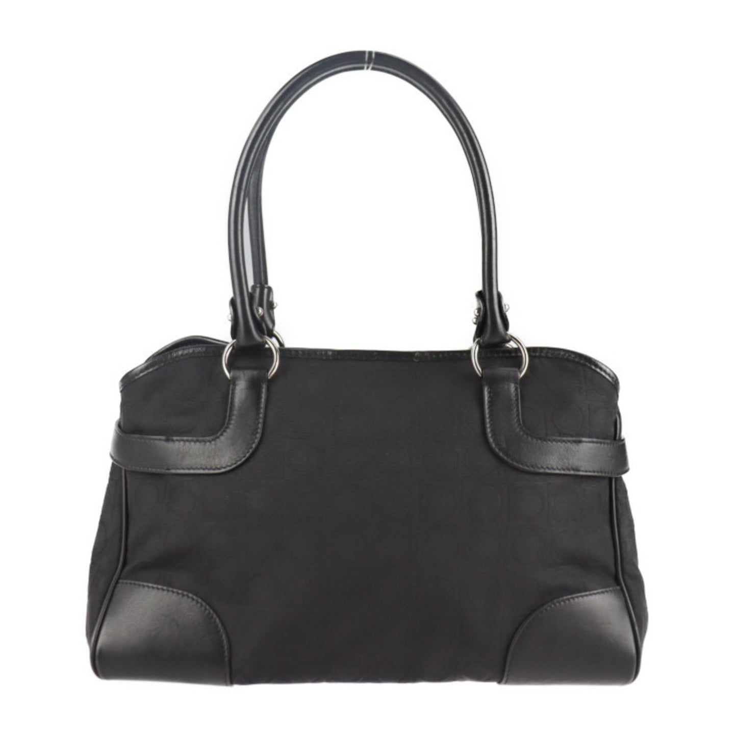 Salvatore Ferragamo Black Canvas Gancini