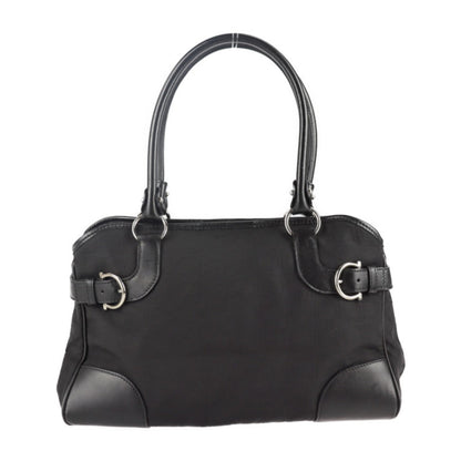 Salvatore Ferragamo Black Canvas Gancini