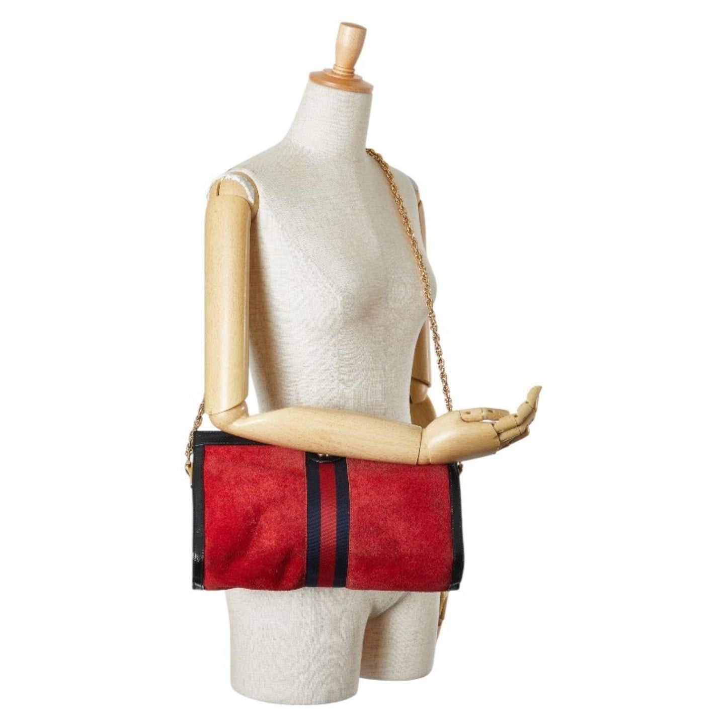 Gucci Red Suede Gg Marmont