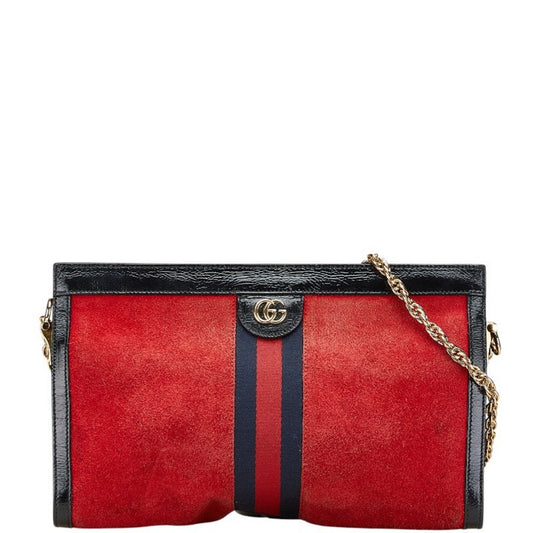 Gucci Red Suede Gg Marmont