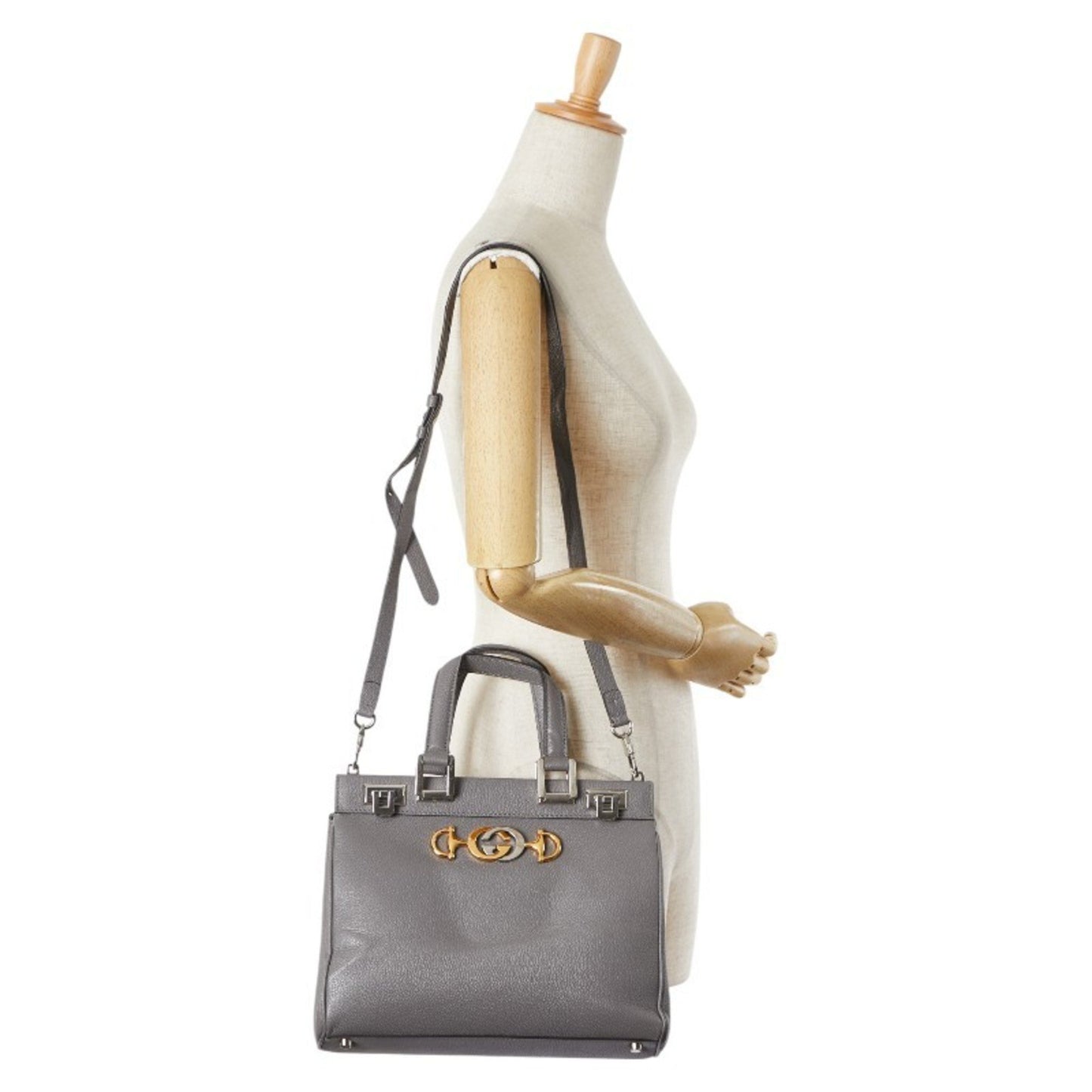 Gucci Gray Leather Zumi