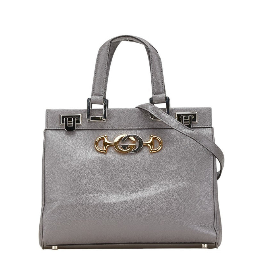 Gucci Gray Leather Zumi