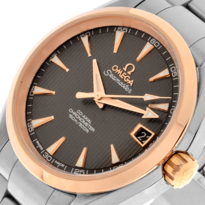 Omega Gray Gold And Steel Seamaster Aquaterra