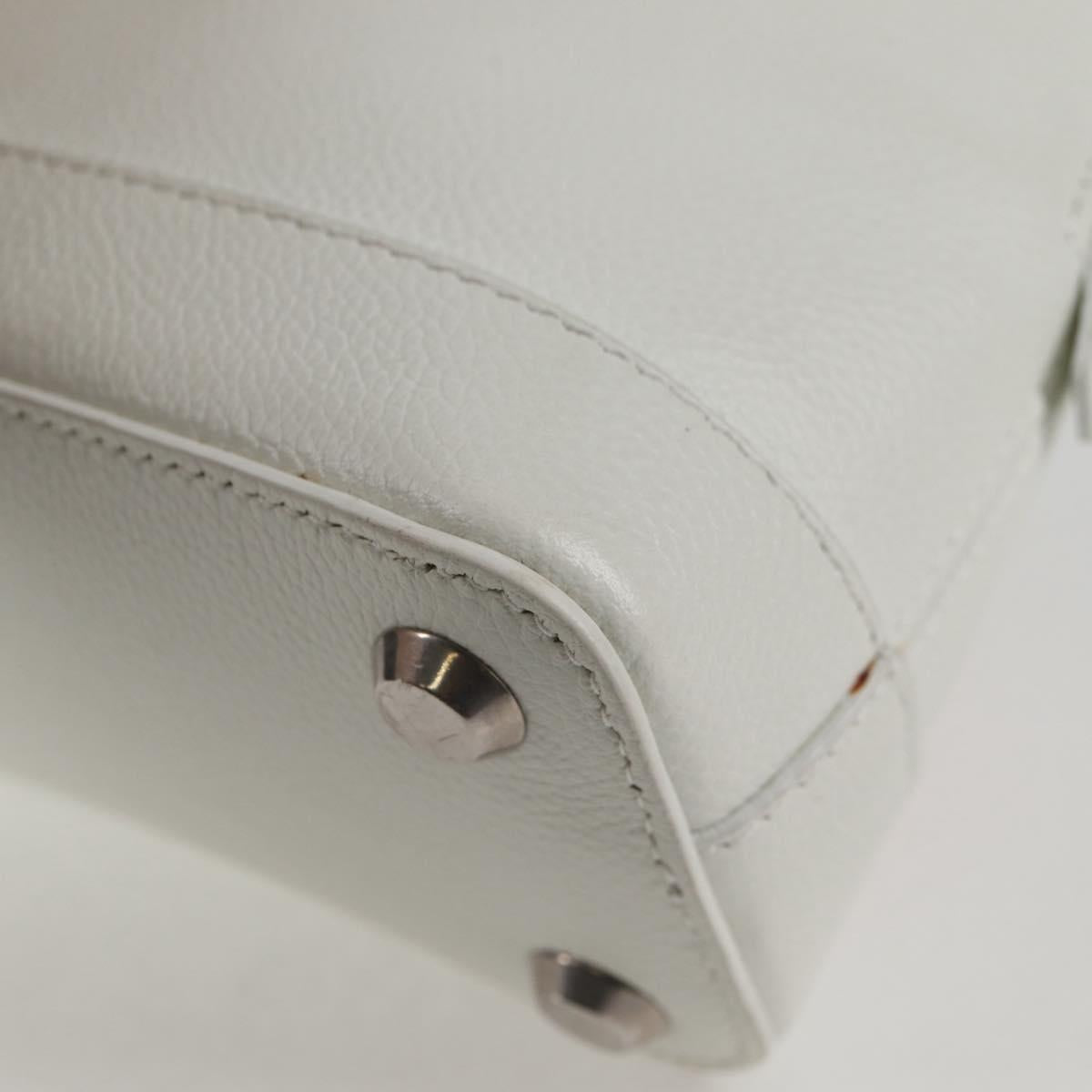 Balenciaga White Leather Ville Top Handle
