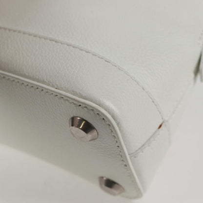 Balenciaga White Leather Ville Top Handle