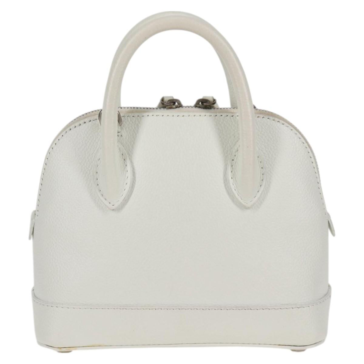 Balenciaga White Leather Ville Top Handle
