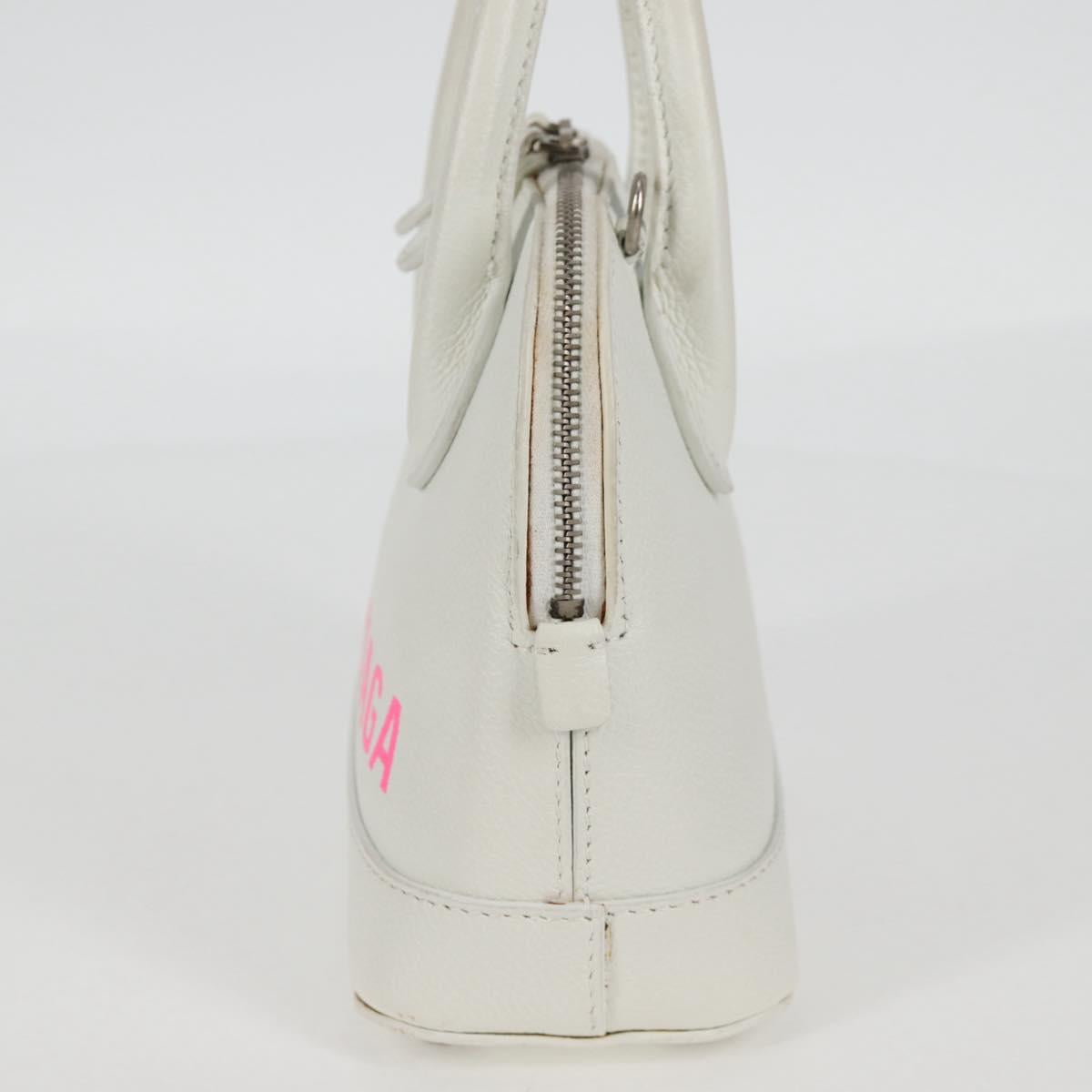 Balenciaga White Leather Ville Top Handle