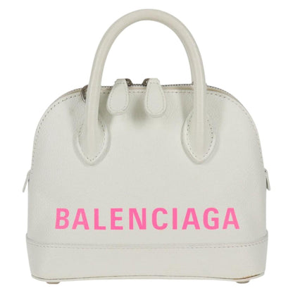 Balenciaga White Leather Ville Top Handle