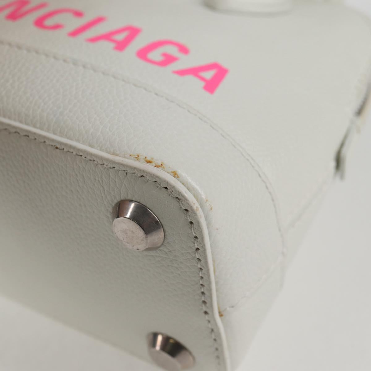 Balenciaga White Leather Ville Top Handle