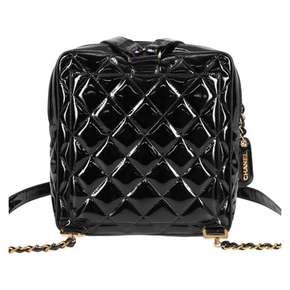 Chanel Black Patent Leather Backpack