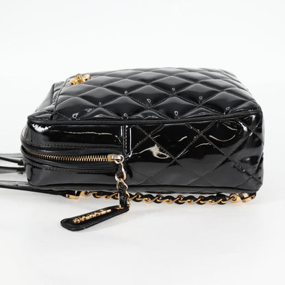Chanel Black Patent Leather Backpack