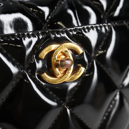 Chanel Black Patent Leather Backpack