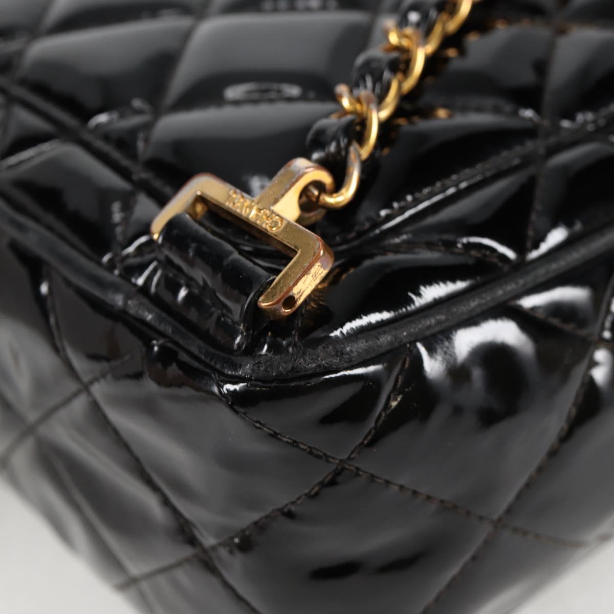 Chanel Black Patent Leather Backpack