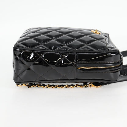 Chanel Black Patent Leather Backpack