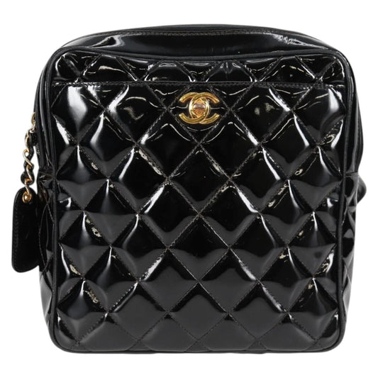 Chanel Black Patent Leather Backpack
