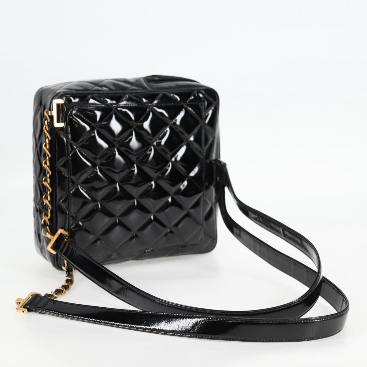 Chanel Black Patent Leather Backpack