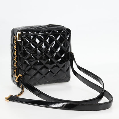 Chanel Black Patent Leather Backpack