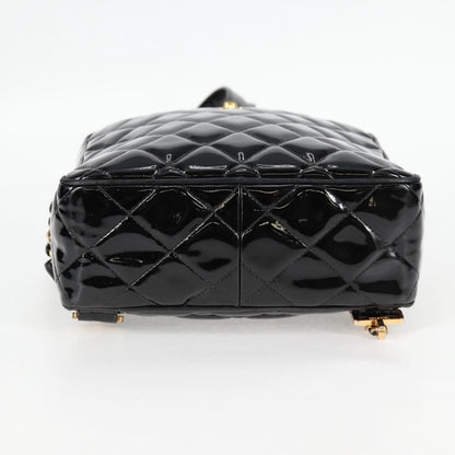 Chanel Black Patent Leather Backpack