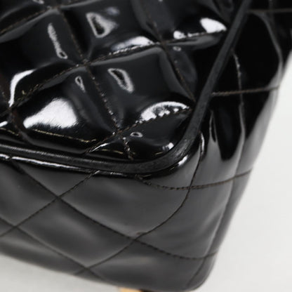 Chanel Black Patent Leather Backpack