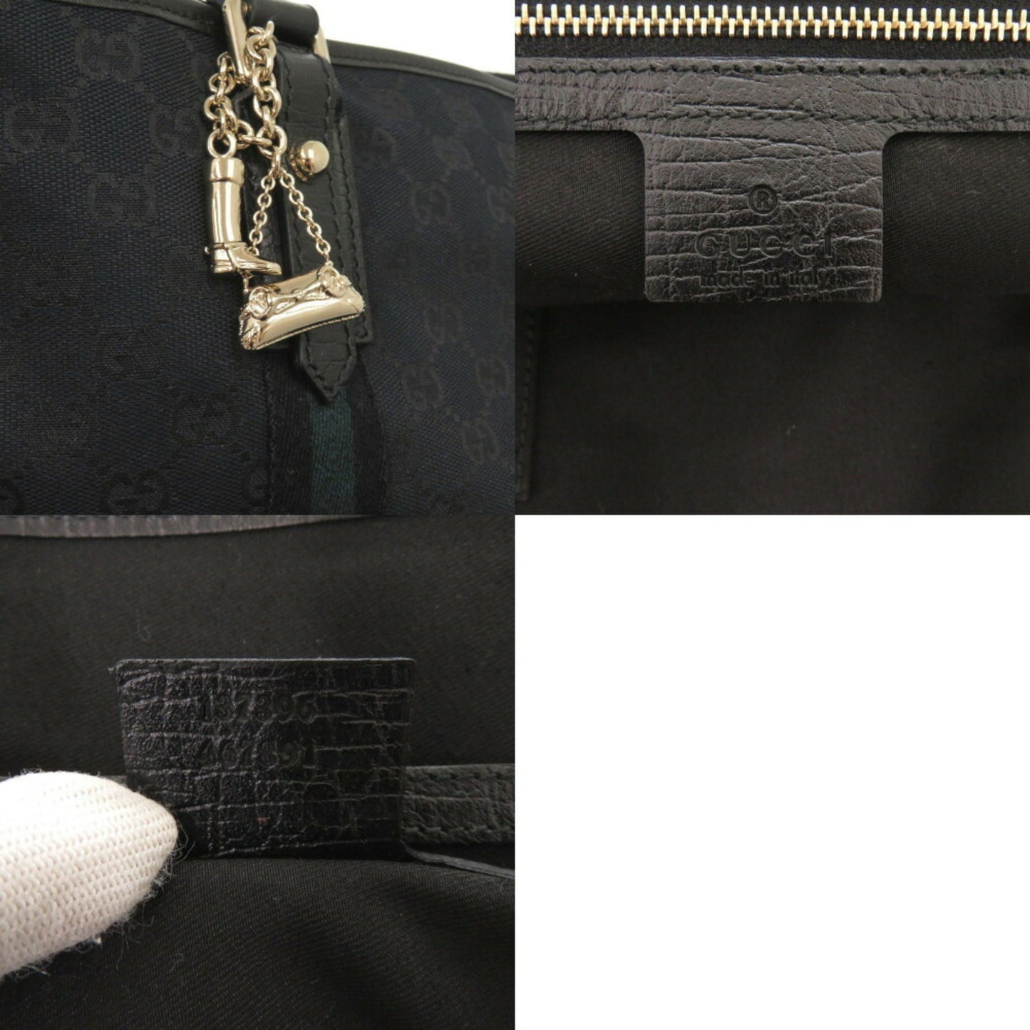 Gucci Black Canvas Sherry