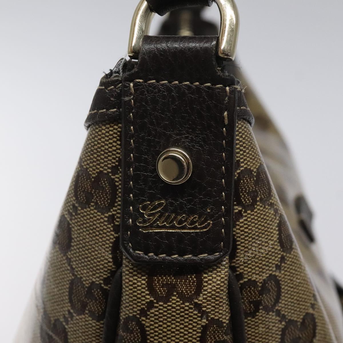 Gucci Brown Canvas Gg Crystal