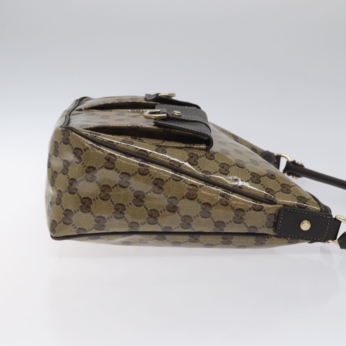 Gucci Brown Canvas Gg Crystal