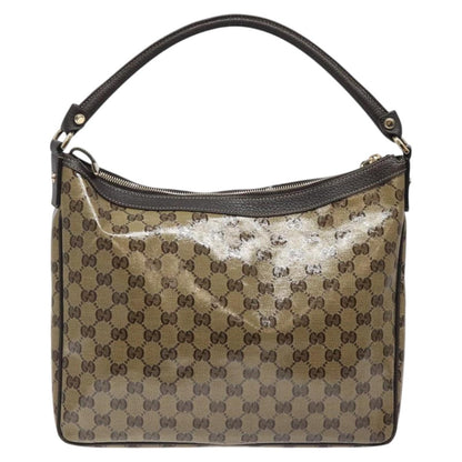 Gucci Brown Canvas Gg Crystal
