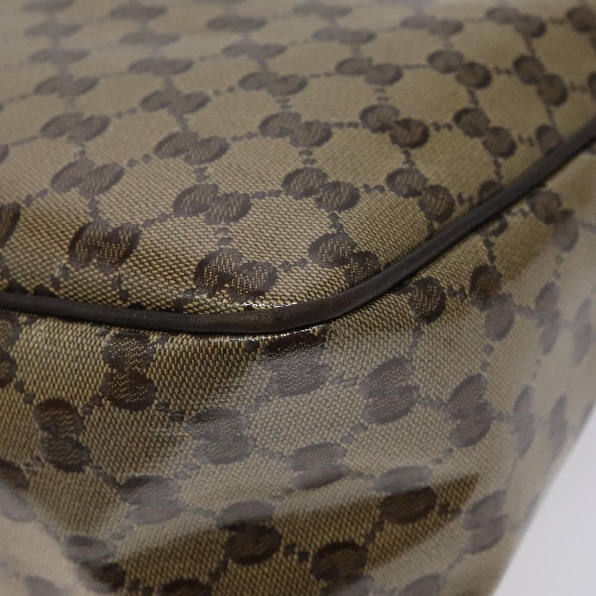 Gucci Brown Canvas Gg Crystal