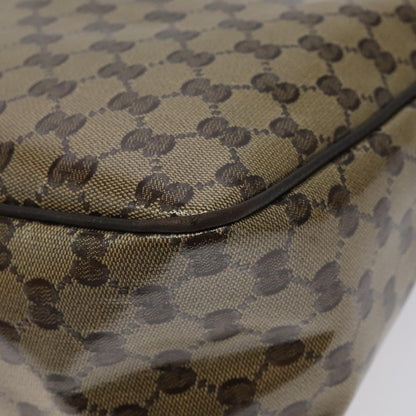 Gucci Brown Canvas Gg Crystal