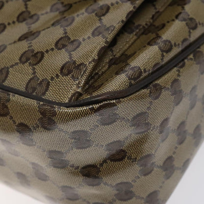 Gucci Brown Canvas Gg Crystal