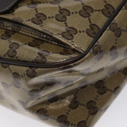 Gucci Brown Canvas Gg Crystal