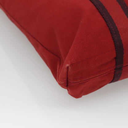 Hermès Red Canvas Fourre Tout