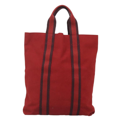 Hermès Red Canvas Fourre Tout