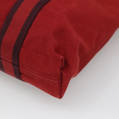 Hermès Red Canvas Fourre Tout